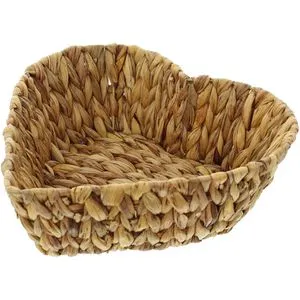 Frank-Flechtwaren Obstschale Herz, Wasserhyazinthe, natur, 30 x 10 cm