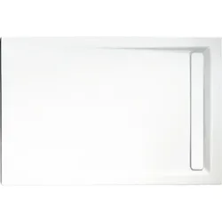 Duschwannen Komplettset SCHULTE Extra-flach 120 x 90 cm – Alpinweiß - Hochwertiges Duschbecken aus durchgefärbtem Sanitär-Acryl mit widerstandsfähiger Oberfläche. Höhenverstellbare Füße ermöglichen eine einfache Anpassung an Bodenunebenheiten für optimalen Wasserablauf.