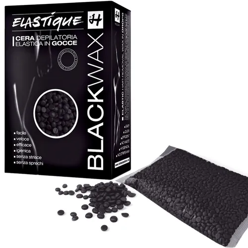 BLACK WAX Filmwachs Elastique in Perlen 500 g Enthaarung ohne Vliesstreifen