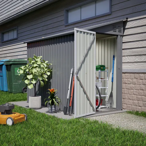 Geräteschuppen Metall mit Pultdach