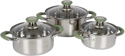 Bo-Camp Elan Topfset, 3-teilig aus Edelstahl