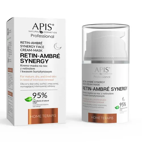 APIS RETIN-AMBRE SYNERGY Nachtcrememaske mit Retinol und Bernsteinsäure / 50 ml