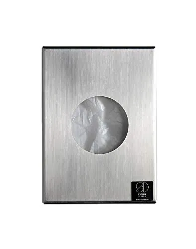 Hygienebeutelspender Edelstahl - hochwertige Ausführung - gebürstet, poliert oder goldoptik erhältlich - Made in Germany (matt gebürstet)