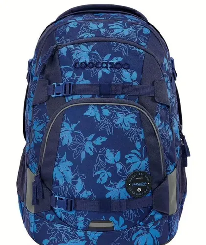 coocazoo Schulrucksack Mate Tropical Night - ergonomischer, höhenverstellbarer Tornister mit 30 Litern Volumen und individueller Gestaltung durch COLOUR UP-Sets, ideal für Sicherheit und Komfort in der Schule