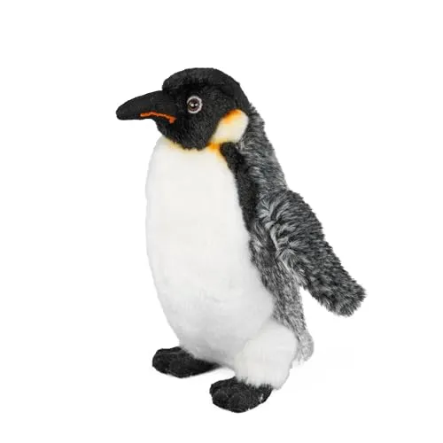 Kuscheltier Pinguin stehend 20 cm dunkelgrau/weiß/gelb Plüschpinguin Plüschtier