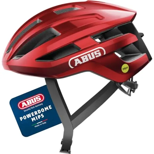 ABUS Rennradhelm PowerDome MIPS - Leichter Helm mit Belüftungssystem - Fahrradhelme für Damen und Herren mit MIPS Aufprallschutz, individuell anpassbar und ideal für lange Haare - Made in Italy für höchsten Komfort und Sicherheit.