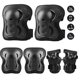 Plusawa Knieschoner Kinder Schoner Inliner Kinder 6er Set Kinder Schützer Ellenbogenschoner für Fahrradfahren, Roller, Inlineskating, Eislaufen