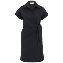 Cartoon Damen Wickelkleid mit Taschen 40, Schwarz - Freizeitkleider für Damen – Leichtes Sommerkleid aus Baumwollmischung mit praktischen Taschen, ideal für warme Tage und vielseitig kombinierbar für Alltag oder Urlaub.