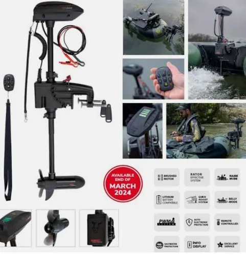 ZEBCO Rhino CR30VF Elektro-Außenbordmotor mit Fernlenkung für Bellyboote