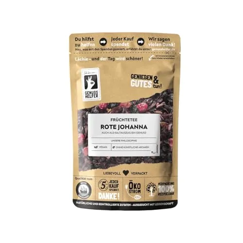 Bremer Gewürzhandel Rote Johanna Früchtetee, lose, 10 x 100g - Aromatischer Beerentee für genussvolle Momente: Der Rote Johanna Früchtetee begeistert mit süßen Beerennoten und feiner Säure. Perfekt für jede Jahreszeit und ideal für entspannende Auszeiten!