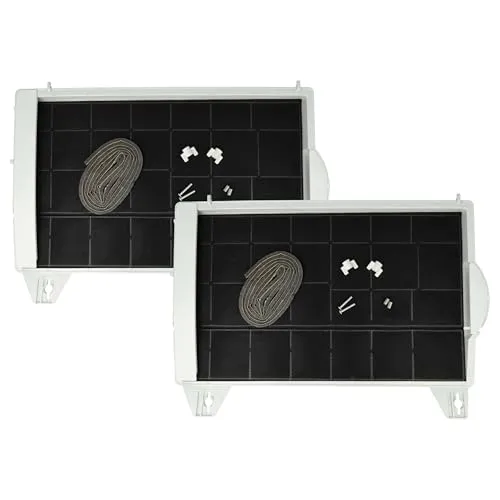 vhbw 2x Aktivkohlefilter kompatibel mit Siemens LU17142, LU17152, LU14152, LU17122, LU14122SD, LU14142 Dunstabzugshaube - 45 x 32 x 4 cm