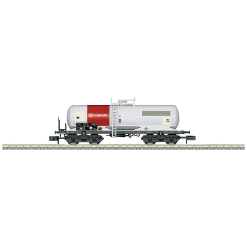 MiniTrix T15659 N Säurekesselwagen der DB Schenker Rail - Güterwagen für den Transport von Schwefelsäure, detailgetreue Nachbildung im aktuellen Betriebszustand, ideal für Modellbahn-Enthusiasten.