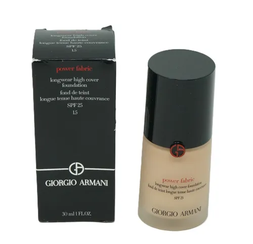 Giorgio Armani Power Fabric Longwear High Cover Foundation 1.5 - 30ml - Die Power Fabric Foundation bietet eine langanhaltende Deckkraft und ein mattes Finish. Ideal für einen makellosen Teint, perfekt für den täglichen Einsatz.