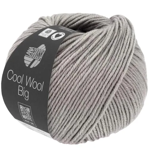 LANA GROSSA Cool Wool Big Melange - 100% extrafeine Merinowolle, waschmaschinenfest und filzfrei für kreative Handarbeitsprojekte