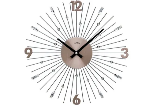 AMS 9654 Wanduhr Design in grau von AMS