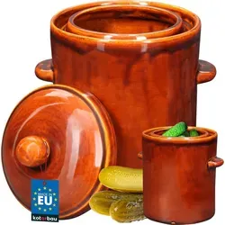KOTARBAU® Gärtopf Steinzeug 5L mit Hermetikdeckel