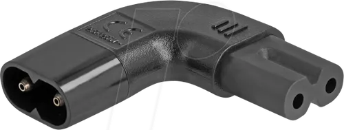 DELOCK 80475 - Netzadapter IEC 60320 - C8 auf C7, Stecker / Buchse, 2,5 A, 90°