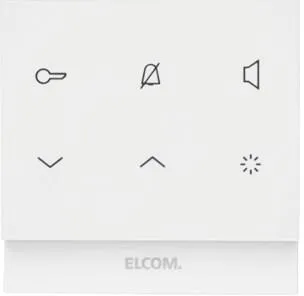 Elcom REK221Y Innenstation Audio eckig Touch - Türsprechanlage mit kapazitiven Funktionstasten, ideal für einfache Bedienung und Freisprechen. Bietet 16 Ruftonmelodien und stufenlose Lautstärkeregelung.