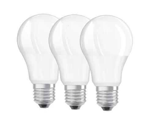 Bellalux LED Leuchtmittel Klassik A60 E27 8 W warmweiß weiß matt 3er Pack