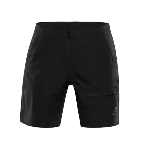Alpine PRO BAKA Kurze Hosen für Damen, Elastische Wanderhose, Outdoor Hosen für Damen, Sportbekleidung - Schwarz, 38