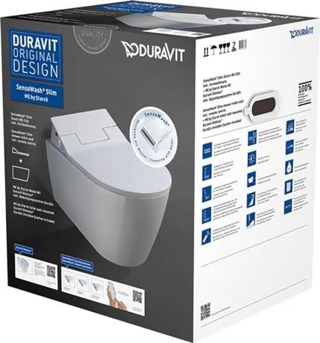 Duravit Wandtiefspül-WC mit SensoWash Slim Dusch WC-Sitz von Duravit