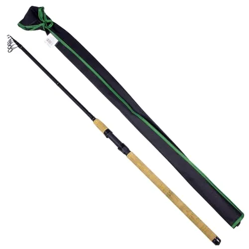 Zite Fishing Allround Forellenrute Teleskoprute Set | 3,00 m 5–30 g & 3,30 m 10–40 g | Voll-Carbon Blank & Korkgriff | inkl. Stofffutteral & Rutenschutz (Tele Trout 3006 Carbon 330cm)