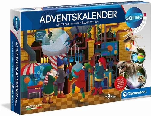 Clementoni Galileo Science Adventskalender - Experimentierkasten mit 24 aufregenden Überraschungen, für wissensdurstige Kinder ab 8 Jahren
