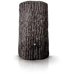 Arves Regentonne Evergreen 475 l Dunkelbraun - Regentonne & Wasserzapfstellen, stilvolles Baumstamm-Design, 475 l Fassungsvermögen, UV-beständig und mit Kindersicherung für maximale Sicherheit im Garten.