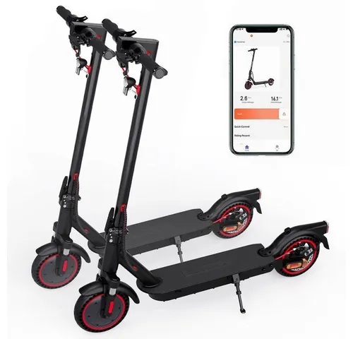 KOOLUX E-Scooter 10 ZOLL Klappbarer E-Roller mit ABE mit Schockabsorber, 20.00 km/h, mit Straßenzulassung Max 35km E-roller mit app max 20km/h Mit ABE