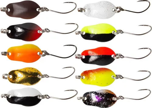 FTM Spoon Track 0,7g 1,9cm - Forellenblinker, Farbe:gelb-orange m. Glitter/goldfarben