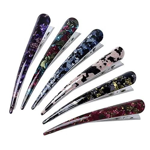 besbomig 6 Stück Entenschnabel Haarspangen - Haarclips für Damen, rutschfest und langlebig, ideal für stilvolle Frisuren und den täglichen Gebrauch.