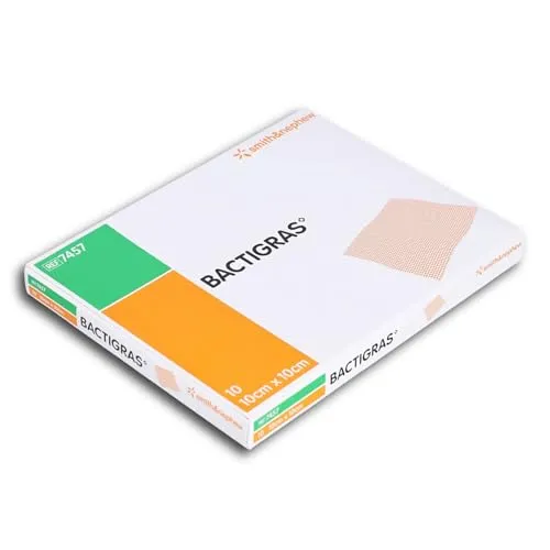 Pharmaidea 30982 Bactigras steriler Verband, 10 Stück, 10 x 10 cm