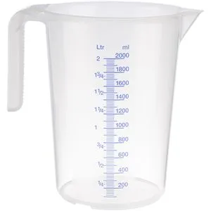 APS Messbecher 2 Liter - Kunststoffbecher mit Maßskalierung, spülmaschinengeeignet und ideal für präzises Messen in der Küche