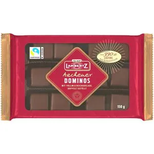 Lambertz Aachener Dominos mit Vollmilchschokolade 150g - Kekse & Kleingebäck, köstlich umhüllt mit zarter Vollmilchschokolade – ein Genuss für Schokoladenliebhaber!