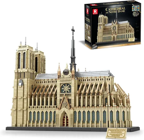 REOBRIX 66016 | Notre Dame Kathedrale Bauset mit 8868 Klemmbausteinen - Konstruktionsspielzeug mit 8868 Teilen, ideal für Architektur-Enthusiasten und LEGO-Fans. Erlebe die beeindruckende Notre Dame in detailgetreuer Bauweise!