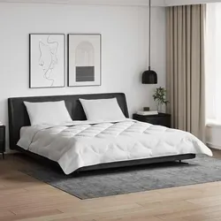 vidaXL Bettdecke mit Kissen 3 pcs Weiß 240 x 220 cm Mikrofaser - Bettwäschen Set für den Sommer mit atmungsaktiver Mikrofaser, die kühl bleibt und für erholsamen Schlaf sorgt. Ideal für gemütliche Nächte und modernes Schlafzimmerdesign.
