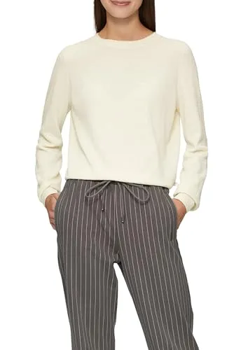 s.Oliver Strickpullover Damen - Modischer Pullover mit Rundhalsausschnitt und langen Ärmeln, ideal für den Alltag. Bequem im Regular Fit mit Rippbündchen für perfekten Sitz.