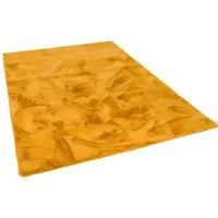 Pergamon Luxus Super Soft Fellteppich Plush Curry 60x90cm in gelb von Pergamon
