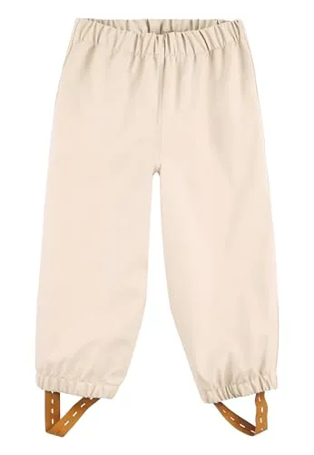 Sterntaler Kid's Regenhose Ungefüttert Uni - Gr 128 in Weiß/Beige - Wasserdichte und winddichte Regenhose mit praktischen Fußschlaufen für Kinder; ideal für Freizeit und Outdoor-Aktivitäten.