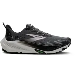 Brooks Damen Ghost Trail Grau 40.0 – Trail-Laufschuhe - Entdecke neue Wege mit den Brooks Ghost Trail! Diese robusten Laufschuhe bieten hervorragenden Komfort durch die DNA LOFT v3-Dämpfung und sicheren Halt auf jedem Terrain dank der TrailTack Green-Außensohle.