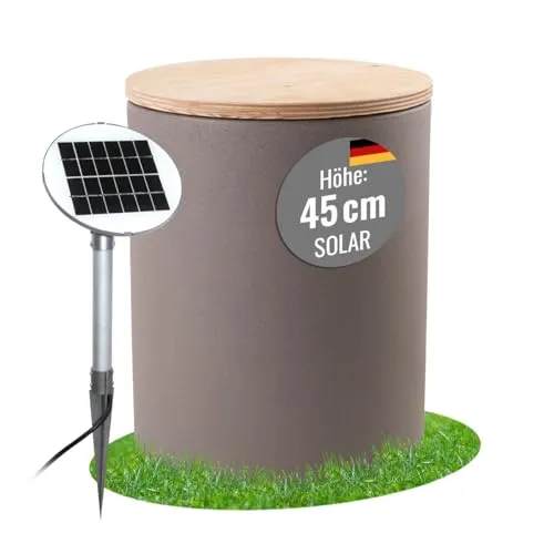 8 seasons design Gartenleuchte Shining Drum – Solar LED in beige von 8Seasons