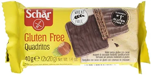 Dr. Schär Quadritos - glutenfreie Kakao-Waffeln