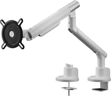 One For All Design Universal-Einzelmonitorarm DM7120 Weiß - Multimedia Monitor Halterung für Monitore von 13 bis 35 Zoll, mit Kabelmanagement und flexibler Montageoption für optimalen Platzbedarf.