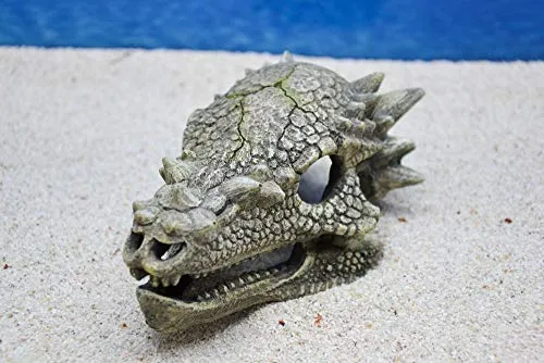 Amtra Drachen Schädel Aquarium Dekoration Miniatur Dekofigur Aquarien Zubehör Fische Garnelen Terrarium