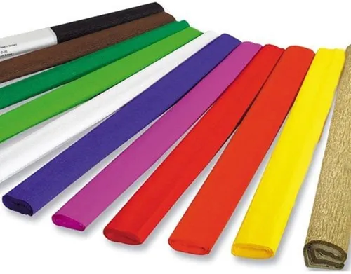 folia Krepppapier-Rolle 32 g/qm farig sortiert 10 Rollen á 500 mm x 2,5 m