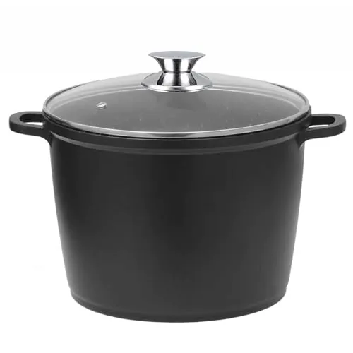 L Kochtopf Suppentopf Antihaft Induktion 32 cm - Universal-Kochtopf mit 15 L Volumen, Antihaftbeschichtung und Glasdeckel. Ideal für alle Herdarten, inklusive Induktion, und spülmaschinenfest für eine mühelose Reinigung.