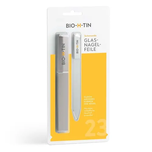 Bio-h-tin Glas Nagelfeile in weiß von BIO-H-TIN