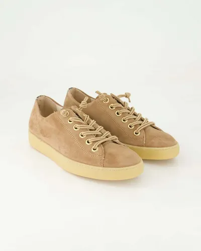 Paul Green Damen Sneaker in Braun aus Velourleder - Elegante Damen Sneaker aus hochwertigem Velourleder mit Samtleder-Futter und elastischer Schnürung für höchsten Tragekomfort und stilvollen Auftritt.