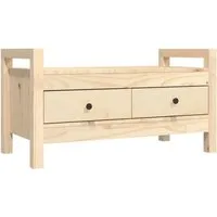 vidaXL Flurbank 80x40x43 cm aus massivem Kiefernholz - Drohnen-Zubehör: Schaffe Ordnung und Stil mit dieser rustikalen Flurbank aus massivem Kiefernholz, ideal für Flur und Eingangsbereich, mit 2 Schubladen für optimalen Stauraum.