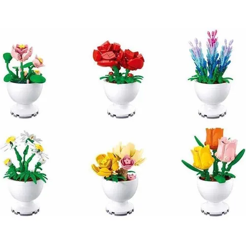 Sluban Mini Blumen im Topf assortiert (SL95937) von Sluban